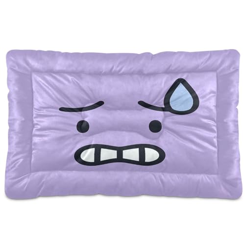 GuoChe Nervous Look waschbare Haustierbett-Matte, rutschfest, weich, bequem, für mittelgroße und große Hunde, 91,4 x 61 cm von GuoChe