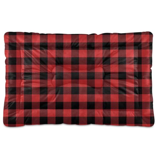 GuoChe Schlafbett für Hunde und Katzen, ultraweich, 45,7 x 61 cm, Rot / Schwarz GuoChe Schlafbett für Hunde und Katzen, ultraweich, 45,7 x 61 cm, Rot / Schwarz von GuoChe