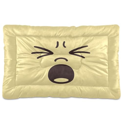 GuoChe Waschbare Hundehütte mit Vornies-Optik, weich, rutschfest, für große, mittelgroße und kleine Hunde, 91,4 x 61 cm von GuoChe