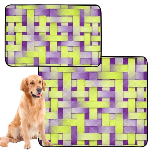 Haustiermatte für Katzen, extra groß, waschbar, rutschfest, 50,8 x 61 cm, verflochtenes Gitter, quadratisch, Block-Motiv, 3 Stück Haustiermatte für Katzen, extra groß, waschbar, rutschfest, 50,8 x 61 cm, verflochtenes Gitter, quadratisch, Block-Motiv, 3 Stück von GuoChe