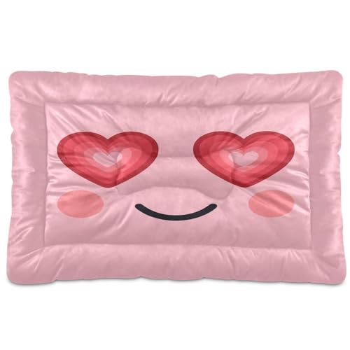 Heart Eyes Love Look waschbare Hundebett-Matte, rutschfest, weich, bequem, für mittelgroße und große Hunde, 91,4 x 61 cm von GuoChe