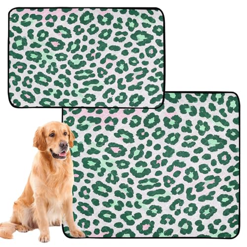 Hunde-Teppich, waschbar, Urinierunterlagen für Hunde, rutschfeste Bodenmatte für Strand, 61 x 91,4 cm + 91,4 x 106,7 cm, Gepardenfell-Hautverlauf, bunt, 2 Stück Hunde-Teppich, waschbar, Urinierunterlagen für Hunde, rutschfeste Bodenmatte für Strand, 61 x 91,4 cm + 91,4 x 106,7 cm, Gepardenfell-Hautverlauf, bunt, 2 Stück von GuoChe