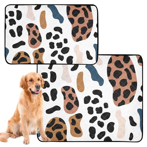 Hunde-Urinierteppich, groß, waschbar, für Hunde, rutschfest, für Autositz, 50,8 x 61 cm, Leopardenmuster, 3 Stück Hunde-Urinierteppich, groß, waschbar, für Hunde, rutschfest, für Autositz, 50,8 x 61 cm, Leopardenmuster, 3 Stück von GuoChe