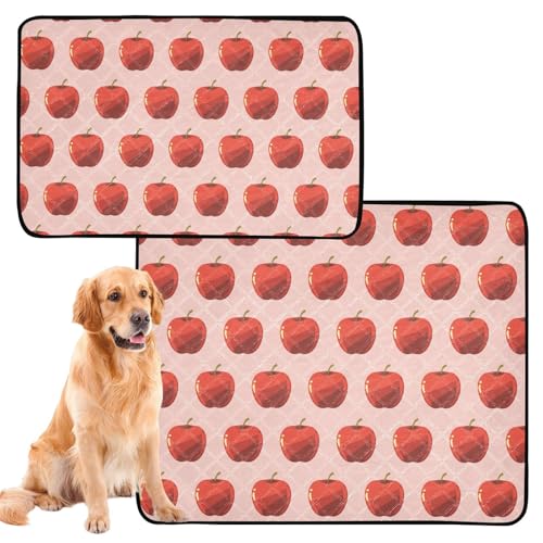 Hunde-Urinierunterlagen, waschbar, extra groß, rutschfest, für Boden, 61 x 91,4 cm + 91,4 x 106,7 cm, personalisiertes Muster, 2 Stück Hunde-Urinierunterlagen, waschbar, extra groß, rutschfest, für Boden, 61 x 91,4 cm + 91,4 x 106,7 cm, personalisiertes Muster, 2 Stück von GuoChe