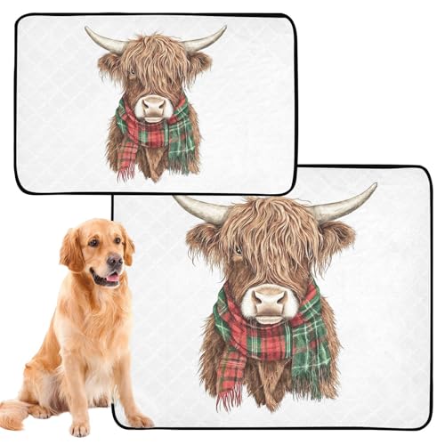 Hundematte, waschbar, rutschfest, 50,8 x 61 cm, schottischer Highland-Rinderschal, 3 Stück Hundematte, waschbar, rutschfest, 50,8 x 61 cm, schottischer Highland-Rinderschal, 3 Stück von GuoChe