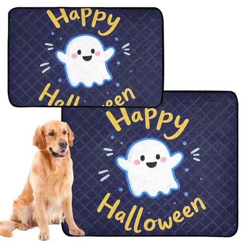 Hundematte, waschbar, rutschfest, für Auto, 50,8 x 61 cm, Happy Halloween, Cartoon, niedlicher weißer Geist, 3 Stück Hundematte, waschbar, rutschfest, für Auto, 50,8 x 61 cm, Happy Halloween, Cartoon, niedlicher weißer Geist, 3 Stück von GuoChe