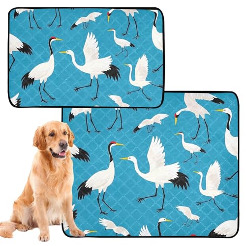 Hundematte für Hunde, waschbar, extra groß, für schlammige Füße, waschbar, rutschfest, 50,8 x 61 cm, Kranblau, 3 Stück von GuoChe