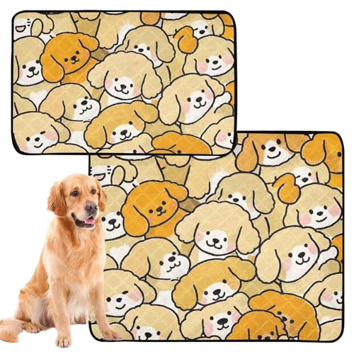 Hundematte für Hunde, waschbar, rutschfest, 50,8 x 61 cm, niedliches Muster, 3 Stück von GuoChe