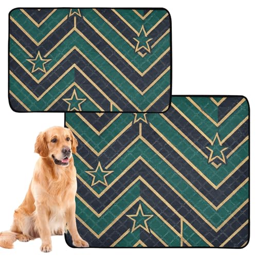 Hundematte für Hunde, waschbar, rutschfeste Matte für Hunde, für Rasen, 50,8 x 61 cm, Art-Deco, gestreift, 3 Stück Hundematte für Hunde, waschbar, rutschfeste Matte für Hunde, für Rasen, 50,8 x 61 cm, Art-Deco, gestreift, 3 Stück von GuoChe