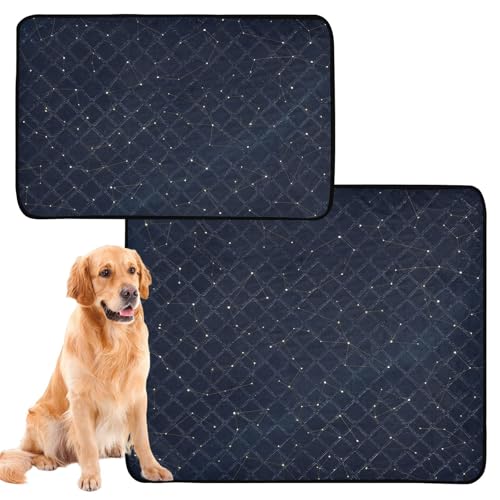 Hundematte für Hunde, wiederverwendbar, rutschfest, für Autositz, 61 x 91,4 cm + 91,4 x 106,7 cm, Sternbild, Glitzertapete, 2 Stück Hundematte für Hunde, wiederverwendbar, rutschfest, für Autositz, 61 x 91,4 cm + 91,4 x 106,7 cm, Sternbild, Glitzertapete, 2 Stück von GuoChe