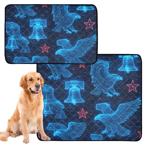 Hundematte für Hundefutter, waschbar, rutschfest, Bodenmatte für Autositz, 50,8 x 61 cm, 4. Juli, Symbole, Tech, Muster, 3 Stück Hundematte für Hundefutter, waschbar, rutschfest, Bodenmatte für Autositz, 50,8 x 61 cm, 4. Juli, Symbole, Tech, Muster, 3 Stück von GuoChe