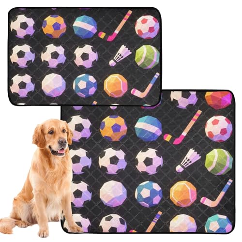 Hundematte für Urinierunterlagen, rutschfest, für den Innenbereich, 50,8 x 61 cm, Sportmuster, 3 Stück Hundematte für Urinierunterlagen, rutschfest, für den Innenbereich, 50,8 x 61 cm, Sportmuster, 3 Stück von GuoChe