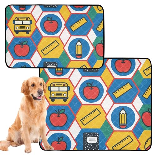 Hundematte für den Innenbereich, waschbar, rutschfest, für Auto und Flugzeug, 61 x 91,4 cm + 91,4 x 106,7 cm, geometrisch, modern, 2 Stück Hundematte für den Innenbereich, waschbar, rutschfest, für Auto und Flugzeug, 61 x 91,4 cm + 91,4 x 106,7 cm, geometrisch, modern, 2 Stück von GuoChe