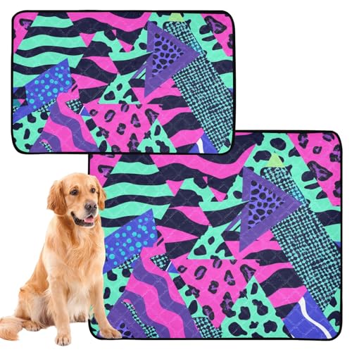 Hundematte für den Innenbereich, waschbar, rutschfest, für Reisen, 50,8 x 61 cm, Leopardenmuster, Dreiecke, Streifen, Punkte, 3 Stück Hundematte für den Innenbereich, waschbar, rutschfest, für Reisen, 50,8 x 61 cm, Leopardenmuster, Dreiecke, Streifen, Punkte, 3 Stück von GuoChe