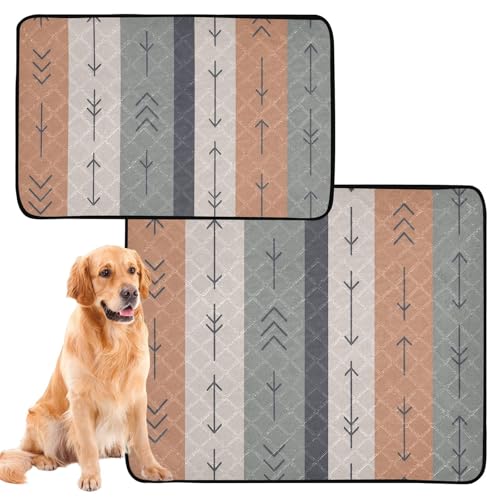 Hundeteppich, waschbar, rutschfest, für Rasen, 61 x 91,4 cm + 91,4 x 106,7 cm, moderner Boho-Stil, 2 Stück Hundeteppich, waschbar, rutschfest, für Rasen, 61 x 91,4 cm + 91,4 x 106,7 cm, moderner Boho-Stil, 2 Stück von GuoChe