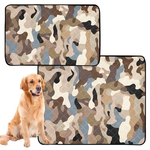 Urinierdecke für Hunde, waschbar, rutschfeste Bodenmatte für den Innenbereich, 50,8 x 61 cm, Camouflage, Retro, 3 Stück Urinierdecke für Hunde, waschbar, rutschfeste Bodenmatte für den Innenbereich, 50,8 x 61 cm, Camouflage, Retro, 3 Stück von GuoChe
