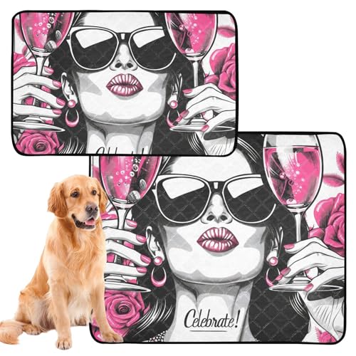Urinierdecke für Hunde, wiederverwendbar, rutschfest, für Autositz, 61 x 91,4 cm + 91,4 x 106,7 cm, Schwarz und Weiß, 2 Stück Urinierdecke für Hunde, wiederverwendbar, rutschfest, für Autositz, 61 x 91,4 cm + 91,4 x 106,7 cm, Schwarz und Weiß, 2 Stück von GuoChe