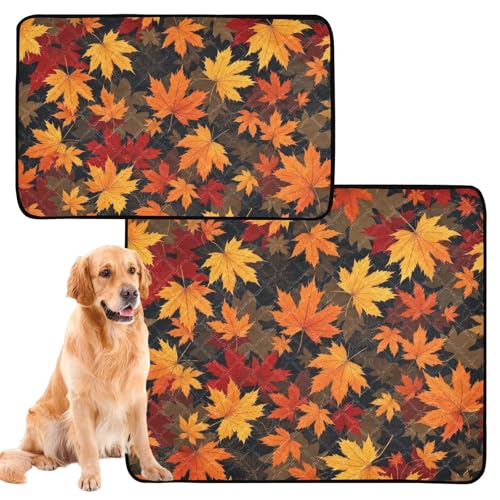 Urinierdecke für Hunde und Katzen, rutschfest, für Autositz, 50,8 x 61 cm, Camouflage-Hintergrund, Ahornblatt-Muster, 3 Stück Urinierdecke für Hunde und Katzen, rutschfest, für Autositz, 50,8 x 61 cm, Camouflage-Hintergrund, Ahornblatt-Muster, 3 Stück von GuoChe