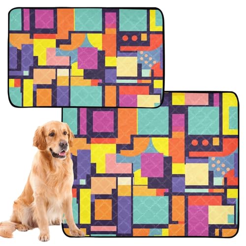 Urinierdecke für Hunde und Katzen, rutschfest, für draußen, 61 x 91,4 cm + 91,4 x 106,7 cm, bunt, gemischt, 2 Stück Urinierdecke für Hunde und Katzen, rutschfest, für draußen, 61 x 91,4 cm + 91,4 x 106,7 cm, bunt, gemischt, 2 Stück von GuoChe