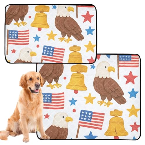 Uriniermatte für große Hunde, waschbar, rutschfest, 50,8 x 61 cm, 4. Juli, Adler, Bild, Buch, Muster, 3 Stück Uriniermatte für große Hunde, waschbar, rutschfest, 50,8 x 61 cm, 4. Juli, Adler, Bild, Buch, Muster, 3 Stück von GuoChe