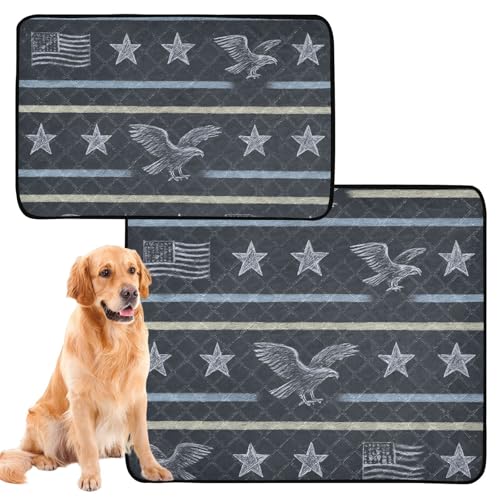 Uriniermatte für große Hunde, waschbar, rutschfest, 50,8 x 61 cm, Kreide, Tafel, gestreift, 3 Stück Uriniermatte für große Hunde, waschbar, rutschfest, 50,8 x 61 cm, Kreide, Tafel, gestreift, 3 Stück von GuoChe