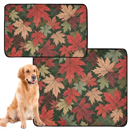 Uriniermatte für große Hunde, waschbar, rutschfest, 50,8 x 61 cm, zarte Ahornblatt-Textur, Camouflage-Design, 3 Stück Uriniermatte für große Hunde, waschbar, rutschfest, 50,8 x 61 cm, zarte Ahornblatt-Textur, Camouflage-Design, 3 Stück von GuoChe