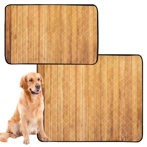 Uriniermatte für große Hunde, waschbar, rutschfest, Bodenmatte für den Außenbereich, 50,8 x 61 cm, braune Holzmaserung, 3 Stück Uriniermatte für große Hunde, waschbar, rutschfest, Bodenmatte für den Außenbereich, 50,8 x 61 cm, braune Holzmaserung, 3 Stück von GuoChe