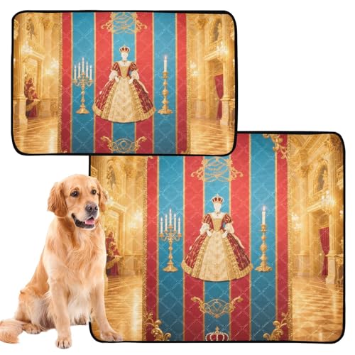 Uriniermatte für große Hunde und Katzen, rutschfest, für Autositz, 61 x 91,4 cm + 91,4 x 106,7 cm, königliches Muster, 2 Stück Uriniermatte für große Hunde und Katzen, rutschfest, für Autositz, 61 x 91,4 cm + 91,4 x 106,7 cm, königliches Muster, 2 Stück von GuoChe