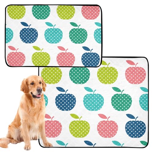 Wasserabsorbierende Hundenapf-Matte, waschbar, rutschfest, Reisematte, 61 x 91,4 cm + 91,4 x 106,7 cm, personalisierbar, bunt, 2 Stück Wasserabsorbierende Hundenapf-Matte, waschbar, rutschfest, Reisematte, 61 x 91,4 cm + 91,4 x 106,7 cm, personalisierbar, bunt, 2 Stück von GuoChe