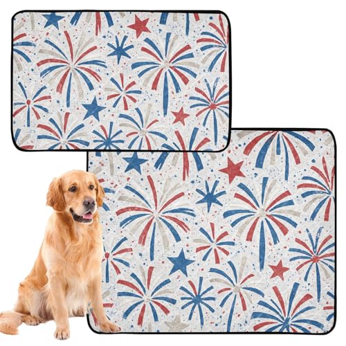 Wasserabsorbierende Matte für Hundenapf, Hundematten, waschbar, rutschfest, für den Innenbereich, 50,8 x 61 cm, 4. Juli, Feuerwerk, Collage, Muster, 3 Stück Wasserabsorbierende Matte für Hundenapf, Hundematten, waschbar, rutschfest, für den Innenbereich, 50,8 x 61 cm, 4. Juli, Feuerwerk, Collage, Muster, 3 Stück von GuoChe