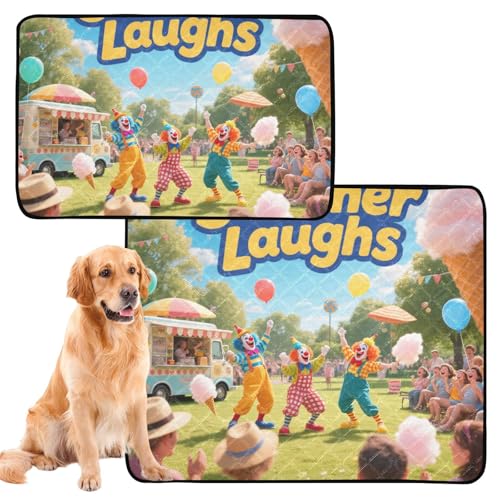 Wasserabsorbierende Matte für Hundenapf, Teppich für Hunde, schlammige Füße, waschbar, rutschfeste Bodenmatte für den Innenbereich, 50,8 x 61 cm, Sommerlachen, 3 Stück Wasserabsorbierende Matte für Hundenapf, Teppich für Hunde, schlammige Füße, waschbar, rutschfeste Bodenmatte für den Innenbereich, 50,8 x 61 cm, Sommerlachen, 3 Stück von GuoChe