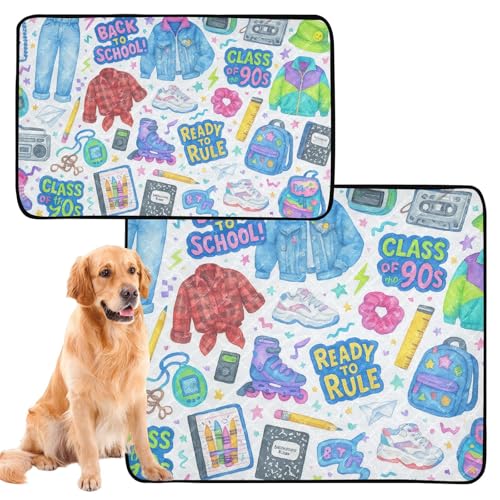 Wasserabsorbierende Matte für Hundenapf, schmutzige Matten für Hunde, waschbar, rutschfest, Bodenmatte für Autositz, 50,8 x 61 cm, 90er Jahre, modisch, Aquarellfarben, 3 Stück Wasserabsorbierende Matte für Hundenapf, schmutzige Matten für Hunde, waschbar, rutschfest, Bodenmatte für Autositz, 50,8 x 61 cm, 90er Jahre, modisch, Aquarellfarben, 3 Stück von GuoChe