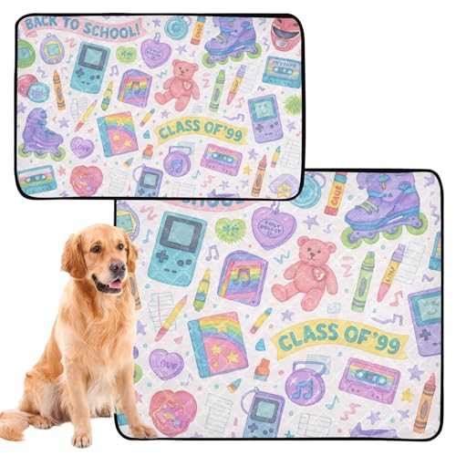 Wasserabsorbierende Matte für Hundenapf, wiederverwendbare Urinierunterlagen für Hunde, rutschfest, für den Innenbereich, 50,8 x 61 cm, 90er Jahre, Spielzeug, Spiele, Aquarell-Tapete, 3 Stück Wasserabsorbierende Matte für Hundenapf, wiederverwendbare Urinierunterlagen für Hunde, rutschfest, für den Innenbereich, 50,8 x 61 cm, 90er Jahre, Spielzeug, Spiele, Aquarell-Tapete, 3 Stück von GuoChe