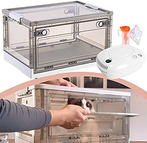 Zerstäubungsbox, Haustier-Hundekatze-Tier-Sauerstoff-Intensivkäfig mit Haustiervernebler, Verneblermaske, großer PET-Brutkindergarten zur Behandlung von Atemhusten, Verneblungsbox Zerstäubungsbox, Haustier-Hundekatze-Tier-Sauerstoff-Intensivkäfig mit Haustiervernebler, Verneblermaske, großer PET-Brutkindergarten zur Behandlung von Atemhusten, Verneblungsbox von GuoHuiAMZ
