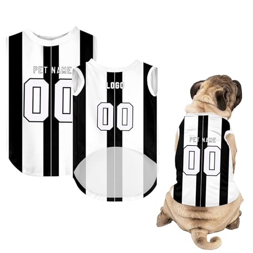 Hunde-Shirts, Personalisiert Hunde Trikots mit Name&Nummer&Logo Sommer T-Shirt Welpen Kleidung Sweatshirt Tee Shirt Haustier Kleidung Pullover, für Kleine, Mittelgroße, Große Körper A05 von Guooyuuyu