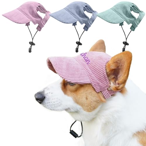 Personalisierte Hundemütze mit Gesticktem Namen Sonnenhut Hund Hundehut Verstellbar Hunde Cappy Hunde Cap Hundeaccessoire Geschenk (B) von Guooyuuyu