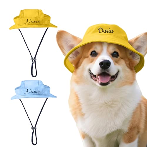 Personalisierte Hundemütze mit Gesticktem Namen Sonnenhut Hund Hundehut Verstellbar Hunde Cappy Hunde Cap Hundeaccessoire Geschenk von Guooyuuyu