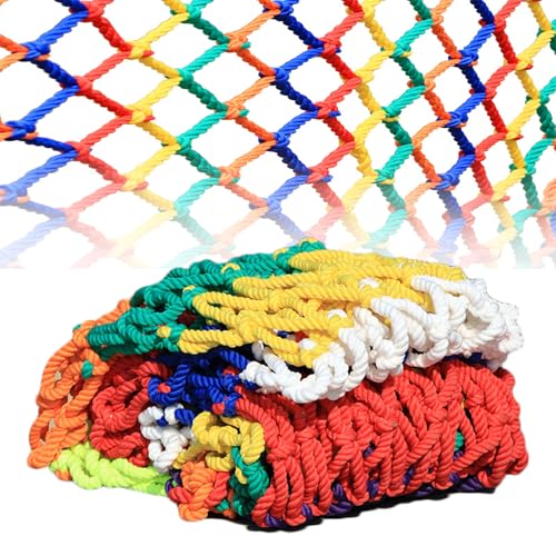 Guozyly Sicherheitsnetz, Kletternetz Kinder Outdoor Buntes, Sicherheitsnetz für Kinder, Vergnügungspark Dekoration Schutznetz, Balkon Katzennetz, Kletternetz für Garten,Outdoor, Indoor (A) von Guozyly