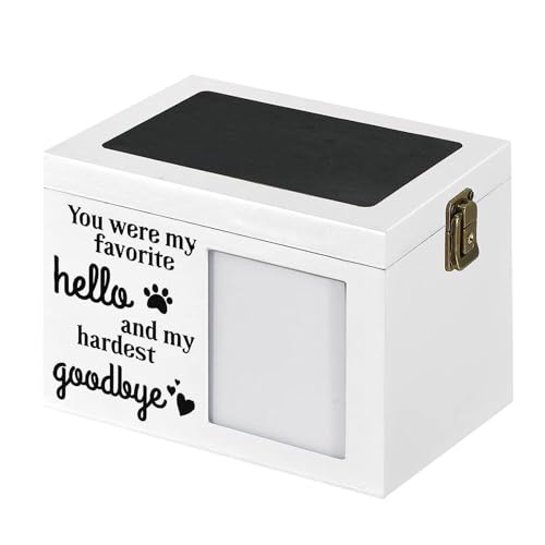 Gupcaqosjw Aschebox für Hunde, Urne für Asche für Haustiere, Haustier-Gedenkbox aus mit Fotorahmen, Haustier-Gedenkbox, Haustierurnen für die Asche von Hunden oder Katzen, Hundeurnen, Fotobox für Gupcaqosjw Aschebox für Hunde, Urne für Asche für Haustiere, Haustier-Gedenkbox aus mit Fotorahmen, Haustier-Gedenkbox, Haustierurnen für die Asche von Hunden oder Katzen, Hundeurnen, Fotobox für von Gupcaqosjw