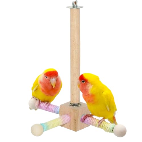 Gupcaqosjw Bird Barch Stand, Barsch,Vogelperch | 360 Grad rotierendes Holzspielzeug für Innenkäfige Outdoor -Viaries Reisenträger Hühnerstallanreicherungszüchtung von Gupcaqosjw