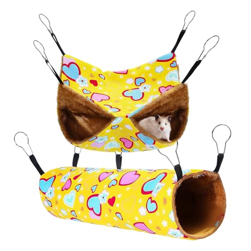 Gupcaqosjw Hamster Hängematte | 2 Stück Streifenhörnchen Hängematte | Bequemes Kletter Spielzeug Ruheplatz Bereicherungsspielplatz für Kleintiere Haustierkäfig Igel Gupcaqosjw Hamster Hängematte | 2 Stück Streifenhörnchen Hängematte | Bequemes Kletter Spielzeug Ruheplatz Bereicherungsspielplatz für Kleintiere Haustierkäfig Igel von Gupcaqosjw