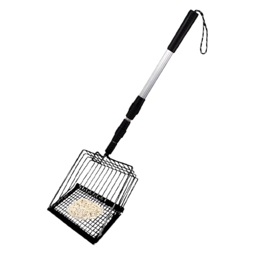 Gupcaqosjw Katzenschugel für Katzentoilette, Metall Cat Müll -Schaufel - Chicken Poop Scooper mit tiefer Schaufel,Abnehmbarer Pooper -Sifter für Hühnerkoops im Freien von Gupcaqosjw