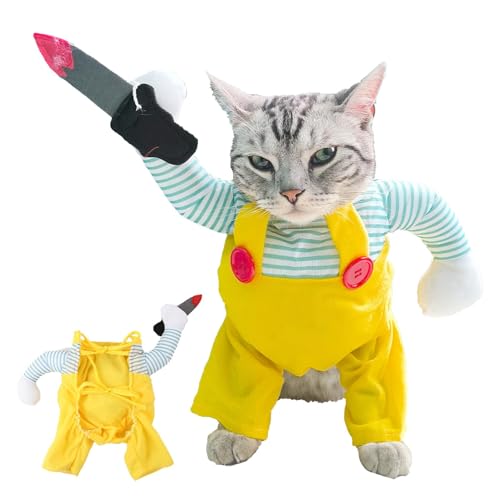 Gupcaqosjw Tödliches Hundekostüm, Halloween-Katzenkostüme - Assassinenkostüm Neuheit Cosplay Hundekleidung - Kreative Halloween-Haustier-Outfits, Foto-Requisiten, bequem für Haustier-Cosplay-Events Gupcaqosjw Tödliches Hundekostüm, Halloween-Katzenkostüme - Assassinenkostüm Neuheit Cosplay Hundekleidung - Kreative Halloween-Haustier-Outfits, Foto-Requisiten, bequem für Haustier-Cosplay-Events von Gupcaqosjw