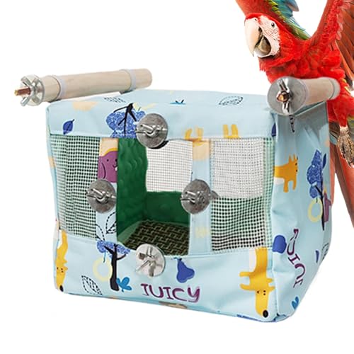 Gupcaqosjw Vogelbett für Käfig, Vogelnesthaus - Atmungsaktives Vogelnest Kuschelhütte mit Cooler Matte | Tierhütte für Wellenloser, Sittich, Conure, Cockatiel, Mynah, Finken von Gupcaqosjw
