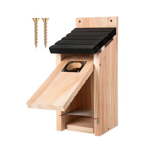 Gupcaqosjw Vogelhäuser Für Draußen | Naturholz Aufhängbarer Vogel Unterschlupf | Aufhängbare Hütten Deko Für Zuhause Balkon Terrasse Garten von Gupcaqosjw