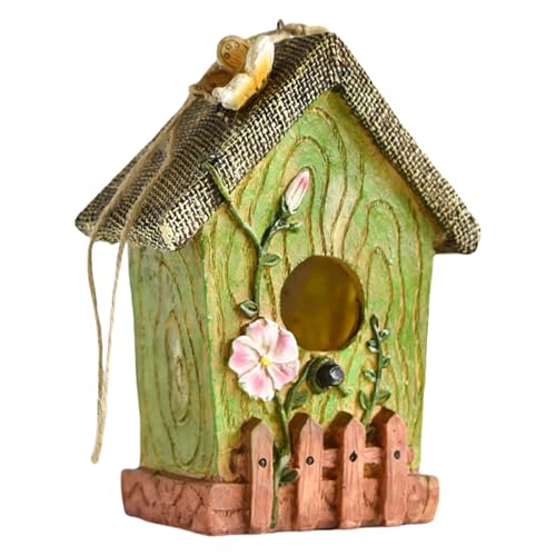 Gupcaqosjw Vogelhäuser für draußen, außerhalb von Vogelhäusern,Harz Hangable Bird House - Bunte Nistkiste, dekoratives Haustierhaus, Gartendekoration, Baumhalterde für Gupcaqosjw Vogelhäuser für draußen, außerhalb von Vogelhäusern,Harz Hangable Bird House - Bunte Nistkiste, dekoratives Haustierhaus, Gartendekoration, Baumhalterde für von Gupcaqosjw