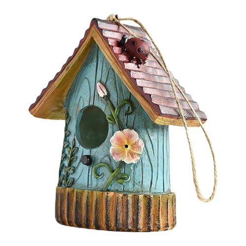Gupcaqosjw Vogelhaus für Baum, Outdoor Vogelhäuser, Harzgarten Bird House, Elegante Nistkiste, farbenfrohe Gartendekoration, Baumhalterdeverzierungen für Kolibri -Bluebird Gupcaqosjw Vogelhaus für Baum, Outdoor Vogelhäuser, Harzgarten Bird House, Elegante Nistkiste, farbenfrohe Gartendekoration, Baumhalterdeverzierungen für Kolibri -Bluebird von Gupcaqosjw