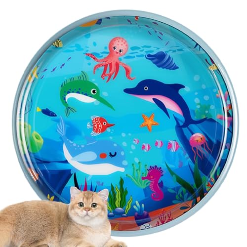 Gupcaqosjw Wasserspielmatte für Katzen, Wassersensorische Spielmatte für Katzen | Interaktive wassersensorische Spielmatte | Sensorische Wasserspielmatte mit Fisch – Wassersensor-Spielmatte für Gupcaqosjw Wasserspielmatte für Katzen, Wassersensorische Spielmatte für Katzen | Interaktive wassersensorische Spielmatte | Sensorische Wasserspielmatte mit Fisch – Wassersensor-Spielmatte für von Gupcaqosjw