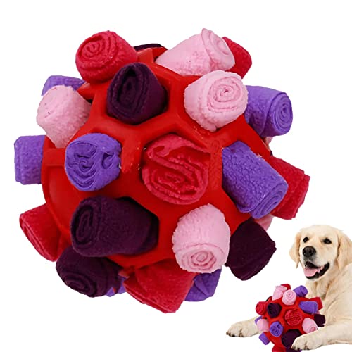 Gusengo Schnüffelball Für Hunde - Schnüffelteppich Schnüffelspielzeug Tragbarer Haustier Snuffle Ball Toy, Interaktives Hundespielzeug Für Kleine Mittelgroße Hunde Haustier von Gusengo