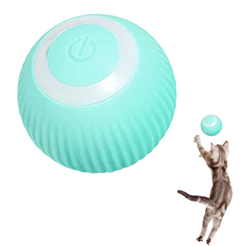 Katzenspielzeug Elektrisch Katzenball, 360° Selbstdrehender Elektrisch Ball, Interaktives Katzenspielzeug Ball, Katzenball Spielzeug Für Kätzchen Welpen, USB-wiederaufladbares Haustierspielzeug von Gusengo